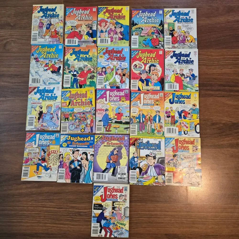 Lot of 21 Vintage Jughead & Archie Comics Digest Magazines - Numbers 1-200